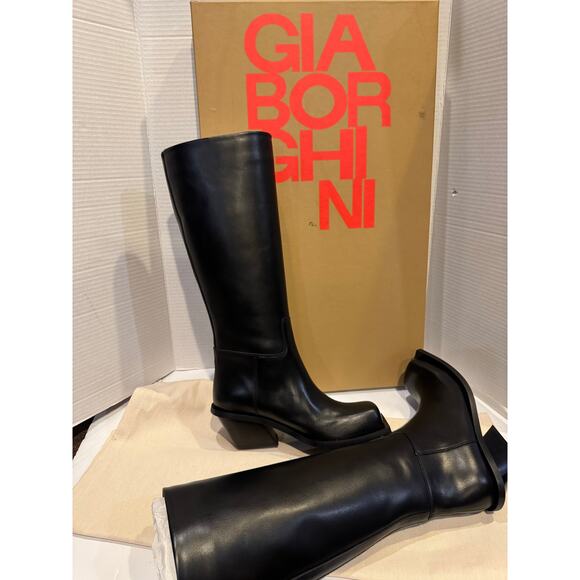 GIABORGHINI women's square-toe leather boots | Cowboy BootsEU37=US6.6.5-75-7 NEW - Picture 13 of 16